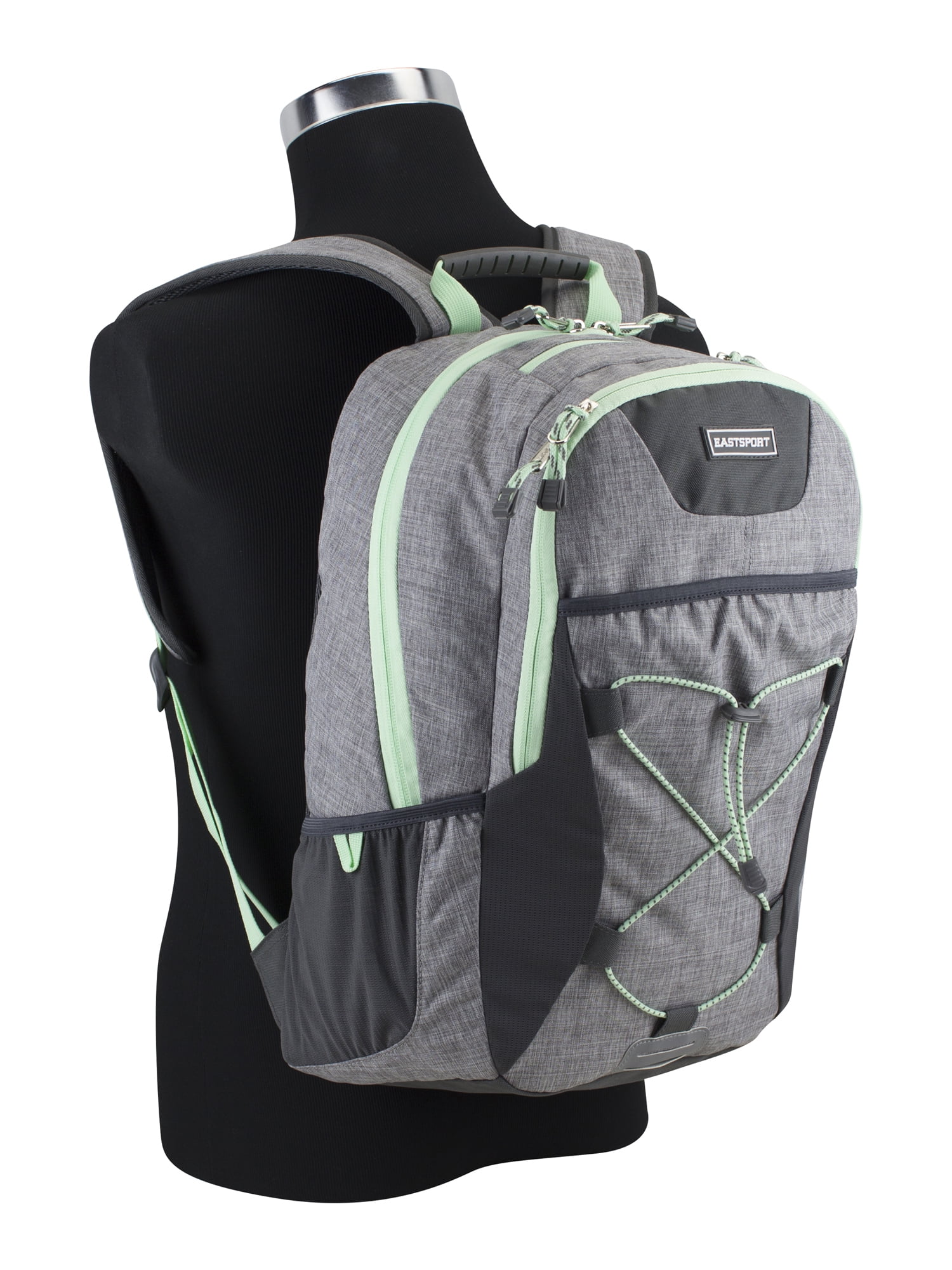 Eastsport Unisex Summit Bungee Backpack, Light Grey