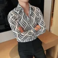 thumbnail image 2 of Camisa y blusa para hombre, ropa estampada con diseño geométrico para hombre, divertida, estilo hip hop, novedad de 2025, de alta calidad, de lujo, con mangas XXL, 2 of 4