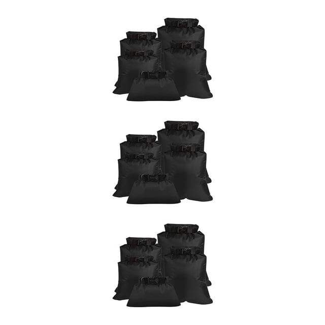 Sonducket Paquete de 5 bolsas secas impermeables kayak Drifting Rafting canoa paquete plegable portátil senderismo natación viaje saco negro Type1 NO1 Sonducket CBP214931