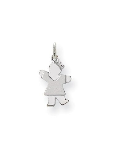 Sterling Silver Dog Charm 0.4IN long x 0.5IN wide