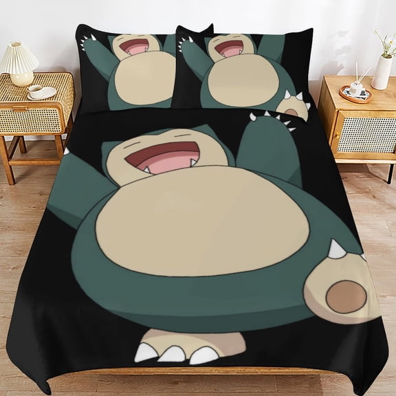 Duvet Cover Bedding Set Cartoon Print Soft Quilt Cover 3 Pieces, 1 Comforter Cover & 2 Pillowcases for Kids Teens Boys Girls Room Decor 86"x70"