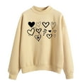 thumbnail image 1 of WEAIXIMIUNG Robes Chandail en Molleton pour Femmes 2024 Chandail en Molleton pour Femmes Saint-Valentin pour Haut à Motifs Chandail en Molleton à Manches Longues Blouse Décontractée Pull-Over, 1 of 3