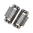 thumbnail image 4 of Unique Bargains 20 Pcs 9-Teeth Snap Wig Hair Clips for Hair Extension Brown, 4 of 5