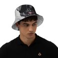 thumbnail image 4 of Balery Cool French Bulldog Wine Sombreros para el sol para hombre y mujer, sombrero de pescador con UPF 50+, 4 of 6