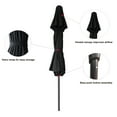 thumbnail image 4 of C-Hopetree 9 ft Double Top Outdoor Patio Market Table Umbrella with Tilt, Black, 4 of 7