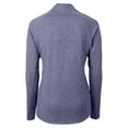 thumbnail image 3 of Women's-Cutter & Buck  Heather Navy New York City FC Adapt Eco Knit Hybrid Recycled Raglan Full-Zip Jacket, 3 of 3