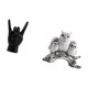 thumbnail image 5 of Escultura de mano de búho con gesto de roca, estatua de animal moderna, adorno creativo para para apartamento, dormitorio, sala de estar, decorac, 5 of 8