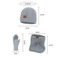 thumbnail image 2 of WTXUE Beanie Neck Warmer Scarf Gloves Set for Women Winter Warm Hat Thick Soft Hat with Gloves Knitted Knit Skull Ski Cuff Baseball Caps Gloves Breathable Knitted Short Cuffed Cap Black One Size, 2 of 2
