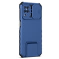 thumbnail image 4 of JTCASES for Samsung Galaxy A12 5G Case, Sliding Camera Cover & Foldable Kickstand Shockproof Corners Anti-fall Rugged Anti-slip PC TPU Heavy Duty Protective Hybitd Shell - Blue, 4 of 12