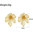 thumbnail image 2 of Chunky Gold Exaggerated Flower Dangle Earrings, Trendy Punk Geometry Large Stud Earrings, Street Hip Hop Statement Jewelry for Women, 2 of 14