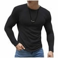 thumbnail image 3 of VBTAPA Waffle Long Sleeve Shirts for Men Slim Fit Stretch Workout Shirt Lightweight Textured Knit Thermal Underwear Tops Black S, 3 of 7