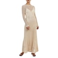 thumbnail image 1 of Coduop Women Long Sleeve Knitted Dress See-through Long Party Dress for Beach Club Streetwear, 1 of 9