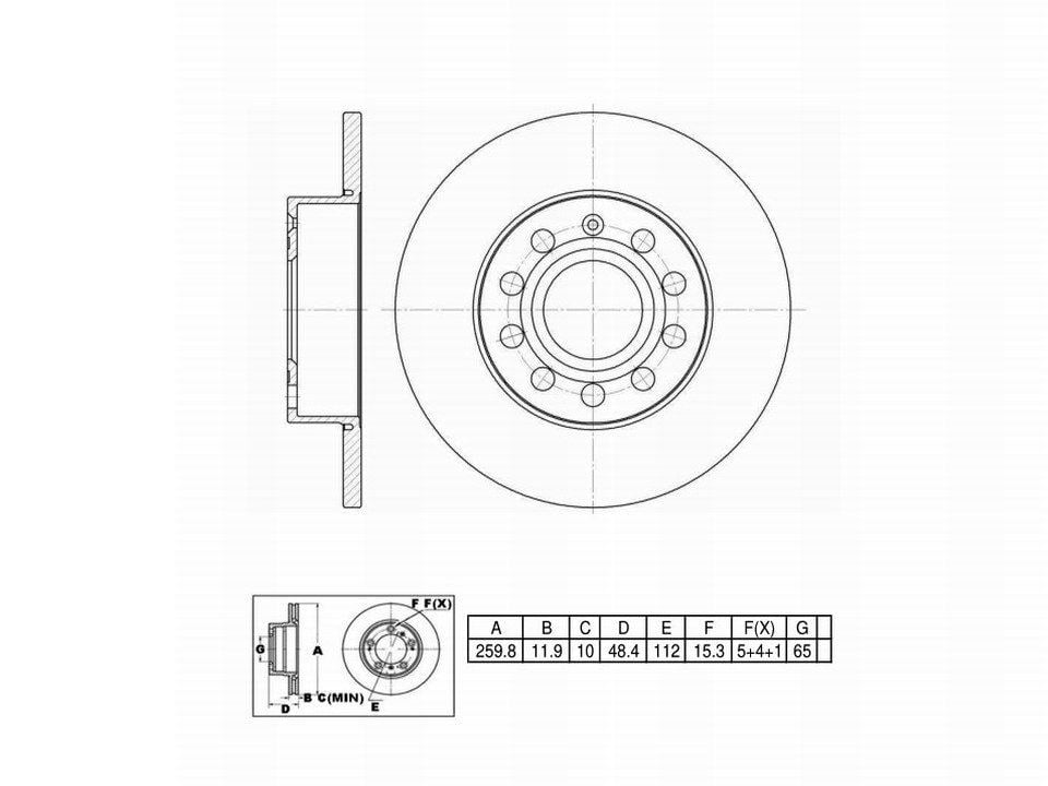 Winstop Brake Rotor, Rear WS238515, Volkswagen Jetta 2008-2005