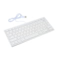 thumbnail image 2 of USB Mini Keyboard with Chocolate Buttons Stylish and Portable Keyboard for Desktop, Laptop Use at Home and Office (White), 2 of 7