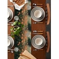 thumbnail image 5 of Red Spring Floral Burlap Cotton Table Runner 13x72 Inches Long, Modern Oil Painting Botanical Farmhouse Table Runners, Outdoor Dining Tablecloths Decor for Baby Shower/Party/Wedding, 5 of 6