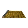 thumbnail image 2 of Ahgly Company Indoor Round Abstract Yellow Contemporary Area Rugs, 3' Round, 2 of 4