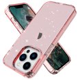thumbnail image 1 of Jiahe Cover For iPhone 14 Pro Max 6.7 inch Case Crystal Clear Bling Glitter Soft TPU Slim Shockproof Cover,Support Wireless Charging,Pink, 1 of 6