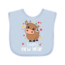 Inktastic Happy New Year Cute Ox Boys or Girls Baby Bib