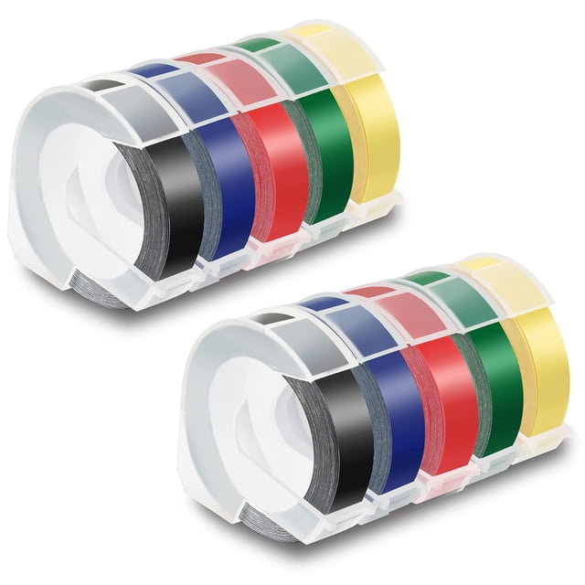 Cinta adhesiva Pristar de 9 mm x 3 m, 10 unidades, color blanco sobre colores