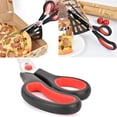 thumbnail image 3 of Tijeras para pizza de acero inoxidable de 28 cm, tijeras de cocina con pala para pizza desmontable, (multifunción, no solo para pizza) utensilio de cocina (rojo) ER, 3 of 5