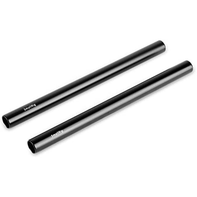 SMALLRIG 15mm Camera Rods (8 Inch) for 15mm Rail Rod Support System, 15mm Rod Clamps, 15mm Offset, 15mm Matte Box, 15mm
