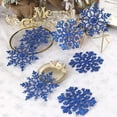 thumbnail image 4 of 12 PCS 3.9-Inch Glitter Snowflake Ornaments, Plastic Xmas Tree Decorations for Christmas, Holiday, and Winter Home Decor, 4 of 10