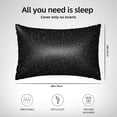 thumbnail image 2 of Silk Pillow Case for Hair And Skin Queen - Black Glitter Cooling Sleep Throw Pillow Covers Standard Size 20x30in, comfort Satin Pillowcase with Zipper for Women Men, 2 of 7