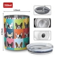 thumbnail image 4 of 12oz Coffee Tumblers Boston Terrier Stainless Steel Vacuum Insulated Travel Tumbler Coffee Cups Mug with Lid and Straw with Cleaning Brush for Cold & Hot Drinks, 4 of 5