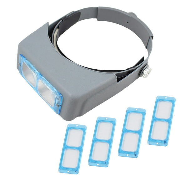 RIWPKFH Head Wearing Glasses Magnifier for Low Vision Headband Eyewear Loupe Repair Third Hand Helmet Magnifying Glass