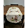 thumbnail image 3 of Doily Boutique Easter Table Runner with Easter Bunny and Eggs on Ivory Fabric Size 34 x 15 inches, 3 of 8