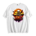 thumbnail image 2 of Tnhcen 2025 Women's Halloween Cute Cartoon Print Cotton T-Shirt - Loose Fit Casual Basics Plus Size S-2XL Soft Fall Festival Tops, 2 of 7
