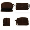 thumbnail image 6 of Rustic Town Genuine Leather Toiletry Bag Hygiene Organizer Travel Dopp Kit for Men Women, 6 of 6