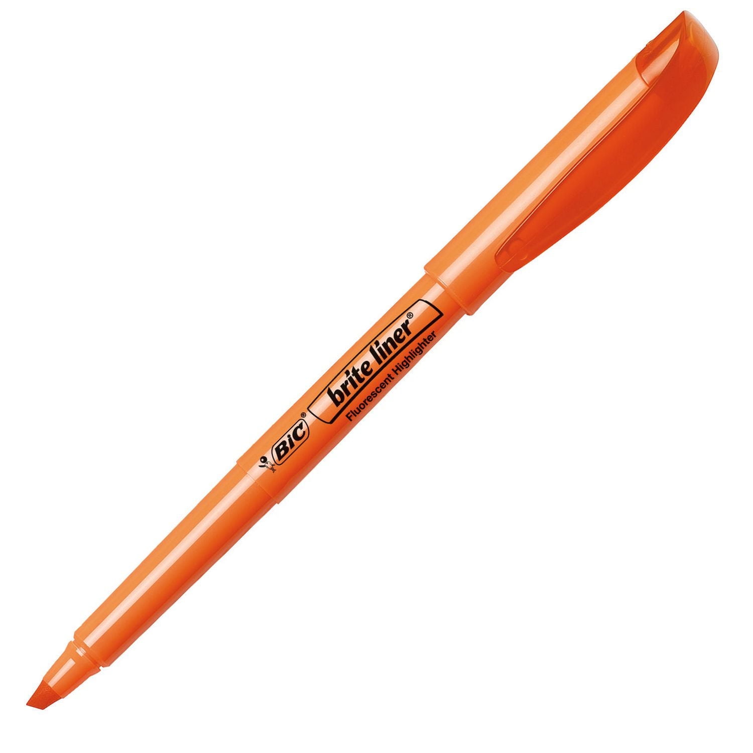 Lot De 12 Surligneurs BIC Brite Liner - Pointe Biseautée - Couleurs Assorties - Idéal études/bureau