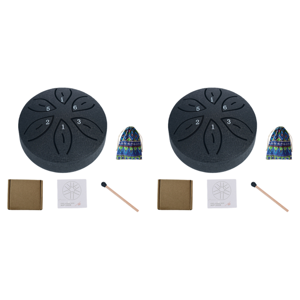 Tambor Lluvia 3 Pulgadas Y 6 Notas para Lengua Acero Exterior Yoga ()