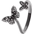 thumbnail image 1 of DeftElegant Crystal Butterfly Open Ring Adjusable Club Party Jewelry Gift Gold Silver Black Geometric Knuckle Rings for Women Bagues Kuyhfg Bienvenido a Kuyhfg, 1 of 5
