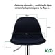 thumbnail image 3 of Banco Silla De Comedor Giratorio Respaldo Set 2pzs Cafeteria negro 1, 3 of 7
