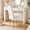 White(Teddy Fleece), variant on BouPower Vanity Stool with Storage & Adjustable Backrest – 280 lbs, Faux Fur