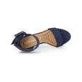 thumbnail image 4 of BLISSFUL STEP Sandales à Talons Blocs pour Femmes avec Fermeture Éclair, Bride à la Cheville à Boucle Bleu Foncé 10, 4 of 7
