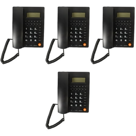 4 PCS Phone Mobile Elderly Telephones Corded Cell Office