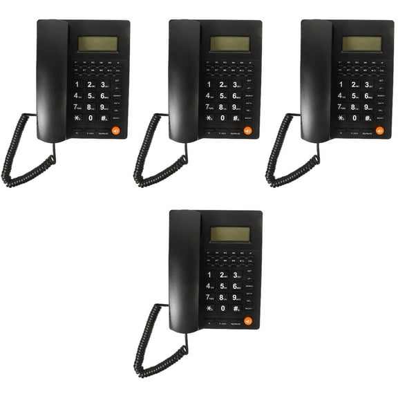 4 PCS Phone Mobile Elderly Telephones Corded Cell Office