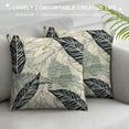 thumbnail image 3 of PHYHOO Spring Sunflower Pteridophyte Blue Throw Pillow Covers, Seasonal Cushion Case Decoration for Sofa Couch, 3 of 5