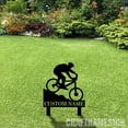 thumbnail image 4 of Craftnamesign Custom Bicycle Garden Stake, Bike Grave Marker, Biker Memorial Plaque with Stake, 4 of 4