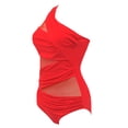 thumbnail image 3 of Women One Piece Swimsuit Push Up Bikini Swimwear Bathing Monokini Suit Red M, 3 of 7