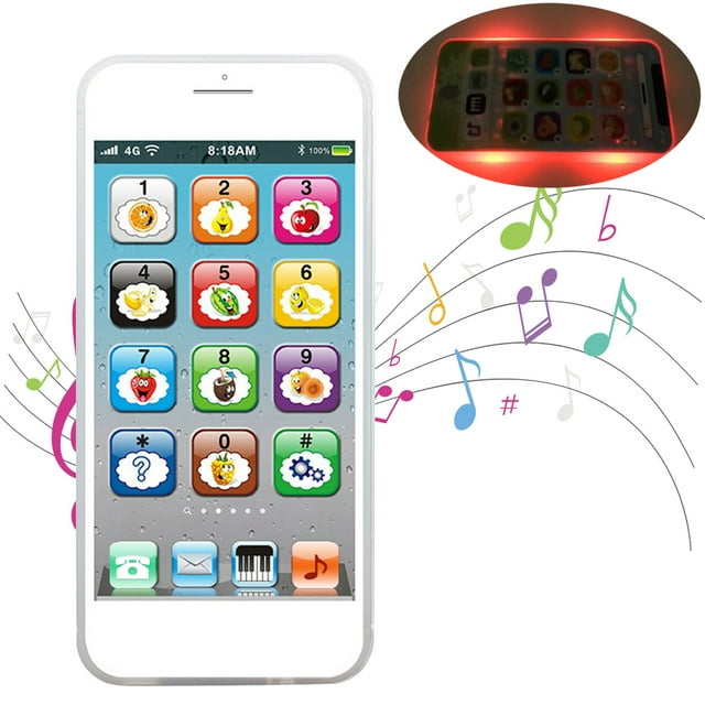 1Pcs USB Charging Baby Music Phone Toy, Touch Screen Charging English Early Education Machine Learning Toy