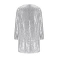 thumbnail image 4 of Njoeus Womens V Neck Sequin Long Sleeve Dress Women Plus Size Party Cocktail Glitter Shiny Evening Dress Loose Mini Dresses S-5XL, 4 of 5
