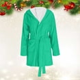 thumbnail image 2 of Gifts for Her Bathrobe for Women Fluffy Women's Nightgowns & Sleepshirts Oversize Fitness Women's Robes House Womens Robe Green, 2 of 9
