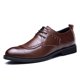 thumbnail image 1 of Zapatos de cuero para hombre, zapatos de vestir de negocios, zapatos casuales, suela suave, transpirables, zapatos de boda para novios jóvenes, 1 of 4