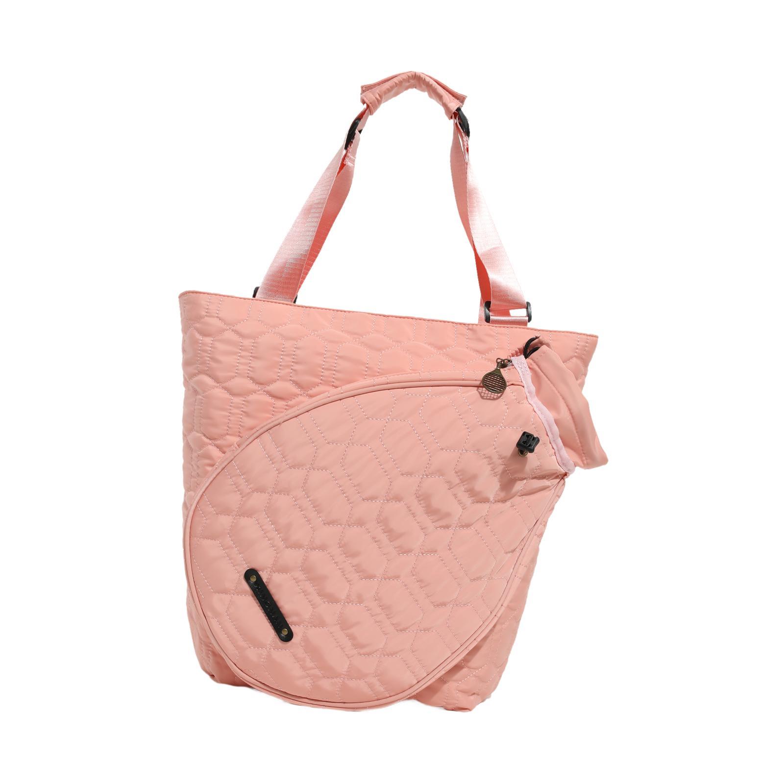 GARENDE Tennis Tote Bag Carrying Bag Pickleball Racket Bag Women Men Players Handbag Pink Red