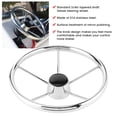 thumbnail image 3 of Steel Steering Wheel, Mirror Polishing Stainless Steel Boat Steering Wheel  for Marine Control Accessory, 3 of 8