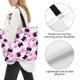 thumbnail image 3 of Fotbe Pink Girl Halloween Bolsa Tote Estética de Lona con Estampado para Mujer - Bolsa Reutilizable de Hombro Casual para Vacaciones, Compras, Trabajo y Gimnasio, 3 of 8